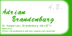 adrian brandenburg business card